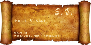 Serli Viktor névjegykártya